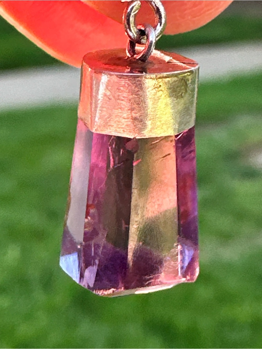 Sterling Silver Amethyst Crystal Point Pendant